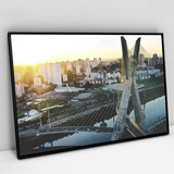 Quadro Em Tela Canvas Arquitetura Cidades 120x80cm Preta
