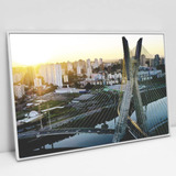 Quadro Em Tela Canvas Arquitetura Cidades 60x40cm Branco