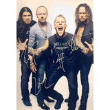 Quadro Em Tela Canvas Metallica Banda Rock Poster Autografo