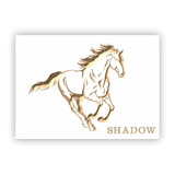 Quadro Entalhado Em Madeira P Cavalo Correndo Shadow