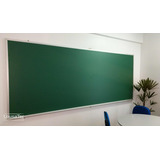 Quadro Escolar Verde Quadriculado 180x120cm   Profissional