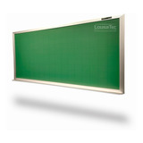 Quadro Escolar Verde Quadriculado 250x120cm Profissional