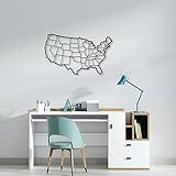 Quadro Escultura Mapa Dos Estados Unidos