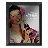 Quadro Espelho Madeira/vidro Coca-cola Brunette Lady 26969