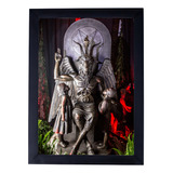 Quadro Estatua Satanica Satanismo