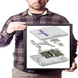 Quadro Foto Video Game Super Nintendo Poster Moldurado