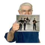 Quadro Fotografia Banda The Beatles Rock Poster Tam A4 30