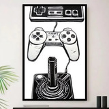 Quadro Gamer Antigo Retro Joystick Controle A3 35x45cm