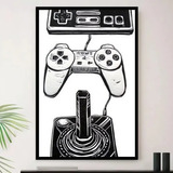 Quadro Gamer Antigo Retro Joystick Controle A4 23x33cm