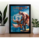 Quadro Gamer God Of War 1 Play 2 A3 Com Acrilico - Poster