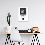 Quadro Gênero Musical Hip Hop 86x60 Caixa Branco Branco