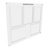 Quadro Gestão A Vista E Aviso C 5 Displays A4 Em Acm Branco