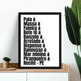 Quadro Gírias De Recife   Pernambuco 45x34cm