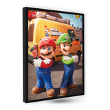 Quadro Grande Para Decoração Filme Irmãos Mario E Luigi