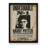 Quadro Harry Potter Cartaz Procurado - A5 C/ Moldura E Vidro