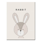 Quadro Infantil Bichos Escandinavos Minimalista Bebê Decor