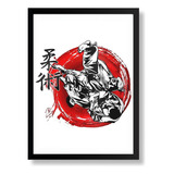 Quadro Jiu Jitsu Decoração Academia Arte Marcial A3