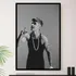Quadro Justin Bieber Preto E Branco Decorativo A4 23x33cm