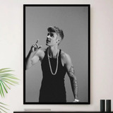 Quadro Justin Bieber Preto