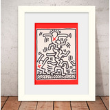 Quadro Keith Haring Pop Art 56x46cm