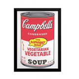 Quadro Lata Sopa Vegetariana Arte Tipo Andy Warhol Vegano