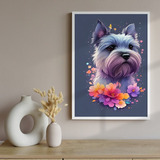 Quadro Lindo Schnauzer Com