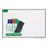 Quadro Lousa Branca 120x90 Moldura Alumínio   4 Can 1 Apg