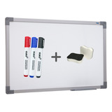 Quadro Lousa Branco 120x80 Moldura Mdf Alumínio Soft Stalo