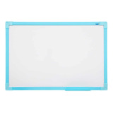 Quadro Lousa Branco Uv Soft Colors 40x30 Moldura Azul Stalo