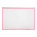 Quadro Lousa Branco Uv Soft Colors 40x30 Moldura Rosa Stalo