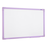 Quadro Lousa Branco Uv Soft Colors 60x40 Moldura Lilás Stalo