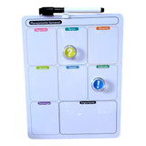 Quadro Lousa Planner Planejamento Semanal Magnético Caneta