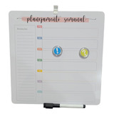 Quadro Lousa Planner Planejamento Semanal Magnético Caneta