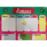 Quadro Lousa Uma Semana Organizada Magnético brinde 