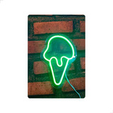 Quadro Luminaria Sorvete Neon