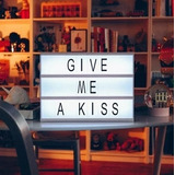 Quadro Luminoso Estilo Cinema Light Box E Letras Fonte Usb T