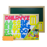 Quadro Magnetico Dupla Face 30x40cm C Alfabeto 31 Letras