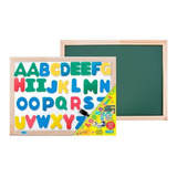 Quadro Magnetico Dupla Face 60x40cm Lousa Alfab 31 Letras