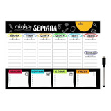 Quadro Magnético Planejamento Semanal Mensal Lousa Planner
