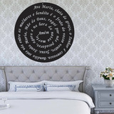 Quadro Mandala Decorativa Oração Ave Maria 60cm Pintado mdf