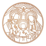 Quadro Mandala Religioso Sagrada Família 60cm - Mdf Madeira