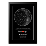 Quadro Mapa Das Estrelas A4 Com