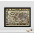Quadro Mapa Mundi Antigo Cód: 1164g2 Moldura 43x33cm 