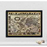 Quadro Mapa Mundi Antigo