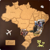 Quadro Mapa Viajante Pelo