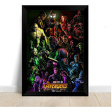 Quadro Marvel Vingadores Ultimato Poster Art Moldura 43x33cm