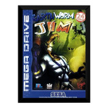 Quadro Mega Drive Earthworm Jim