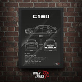Quadro Mercedes-benz C180 W205 Sedan - Poster Interlakes