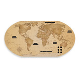 Quadro Metalico Mural Mapa