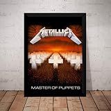 Quadro Metallica Master Of Puppets Poster C Moldura 44x32cm